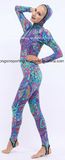 Women`S Long Lycra Rash Guard for Swimwear, Sportswear and Surfing Suit